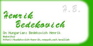 henrik bedekovich business card